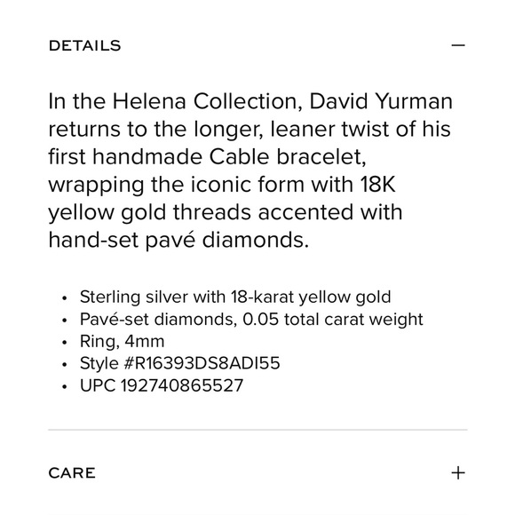 David Yurman Helena Collection Elegant Two-Tone Diamond Ring - Picture 4 of 8